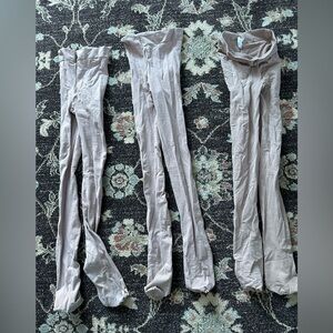 MONDOR Ladies Girls Women’s Size Small 3 Pairs Light Tan Dance Tights